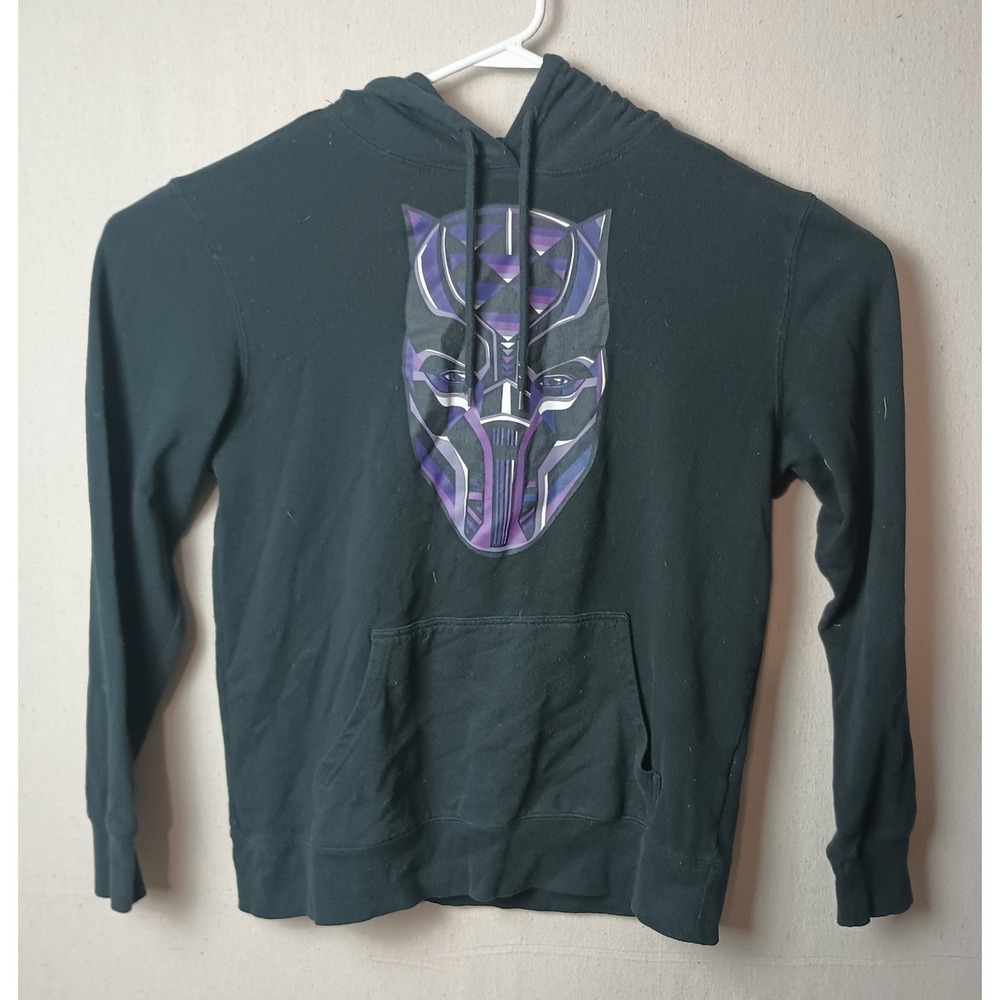 Marvel Black Panther‎ Hoodie Purple Mask Graphic Pullover Sweatshirt Large L